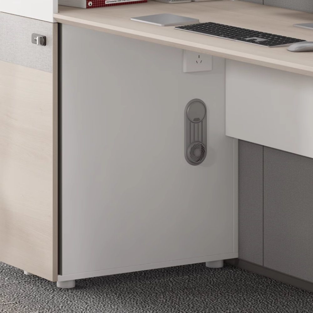 Dawn-B Office Desk Workbench with Side Storage Cabinet - Gavisco Premium Office Furniture
