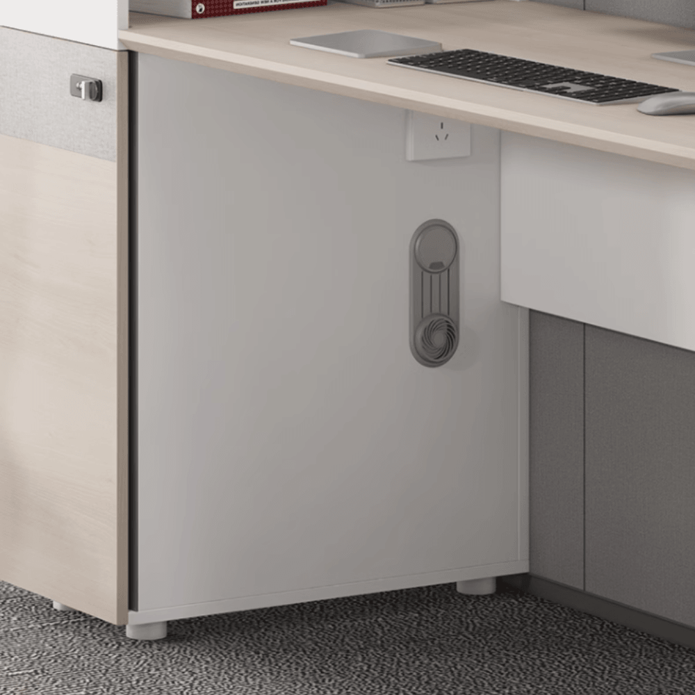 Dawn-B Office Desk Workbench with Side Storage Cabinet - Gavisco Premium Office Furniture