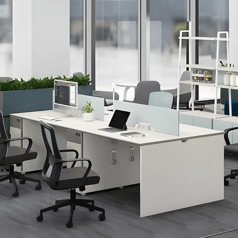 Dawn-B Office Desk Workbench with Side Storage Cabinet - Gavisco Premium Office Furniture