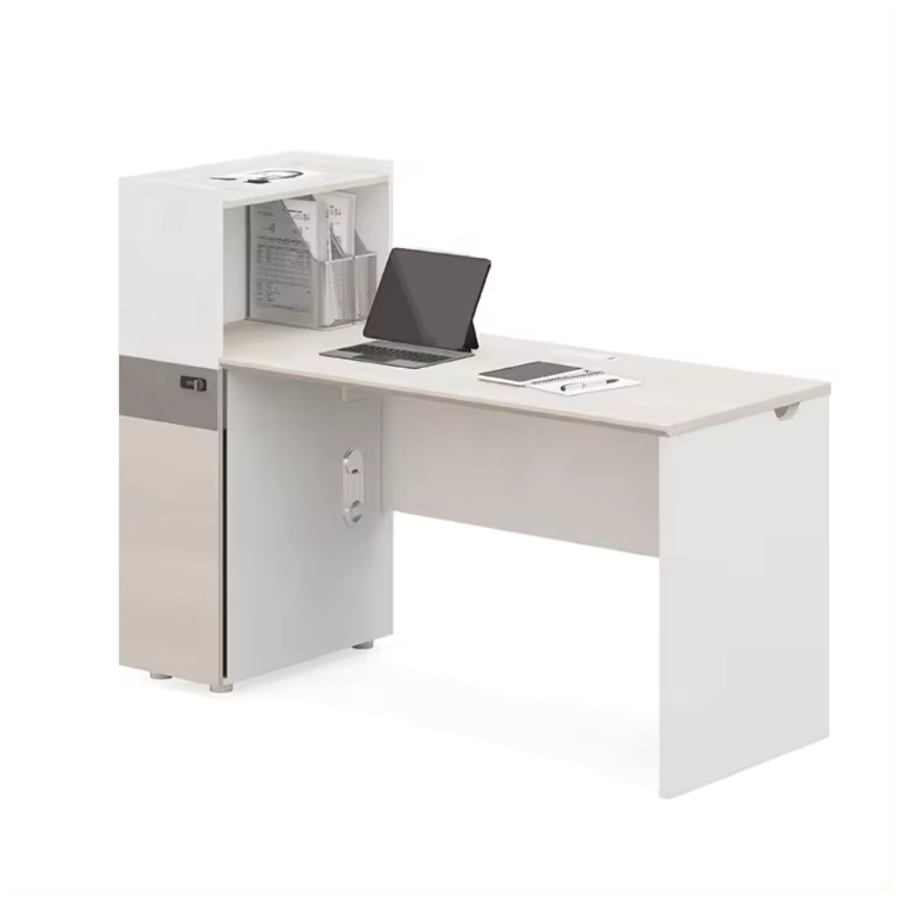 Dawn-D Office Desk Workbench with Tall Side Storage Cabinet - Gavisco Premium Office Furniture