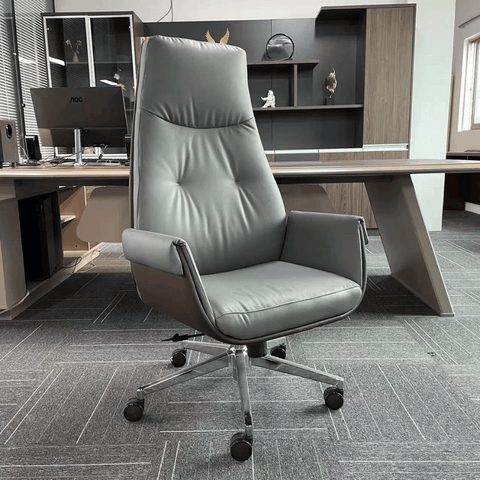 Delta-V Mid Back Office Leather Visitor Meeting Cantilever Chair - Gavisco Office Furniture