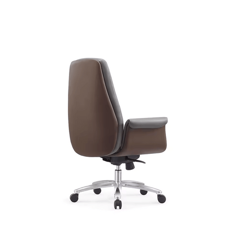 Delta-M Mid Back Office Leather Executive Chair - Gavisco Office Furniture