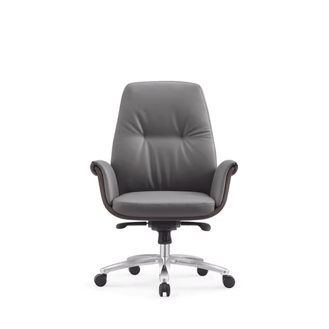 Delta-M Mid Back Office Leather Executive Chair - Gavisco Office Furniture