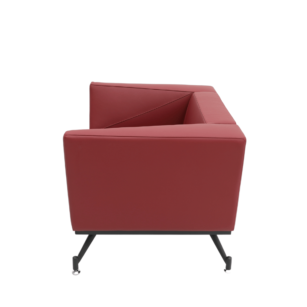 Diagonal Single Seater Leather Office Meeting Lounge Sofa