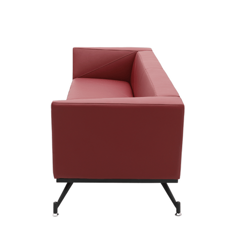 Diagonal Three Seater Leather Office Meeting Lounge Sofa