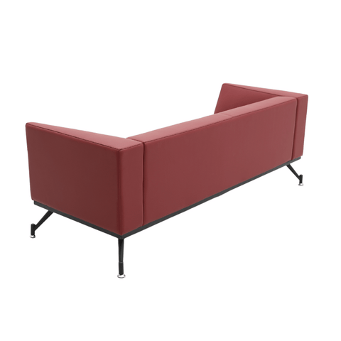 Diagonal Three Seater Leather Office Meeting Lounge Sofa