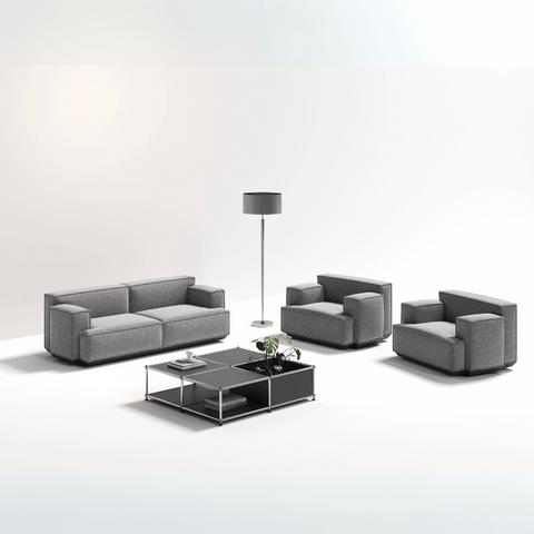 Diamond Single Seater Square Arm Lounge Sofa
