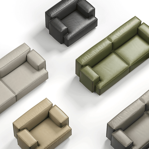 Diamond Single Seater Square Arm Lounge Sofa