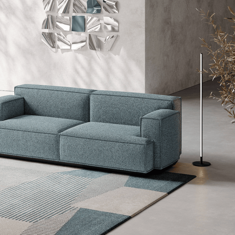 Diamond Three Seater Square Arm Lounge Sofa