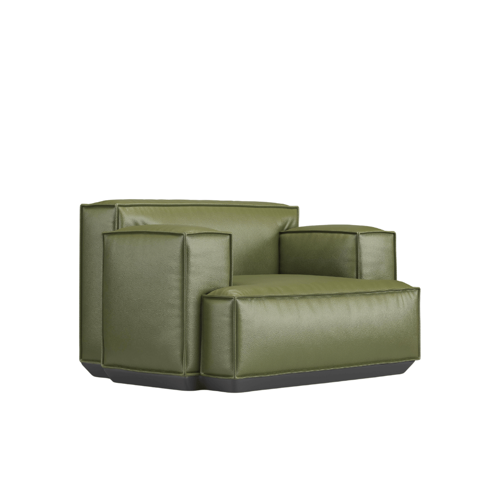 Diamond Single Seater Square Arm Lounge Sofa