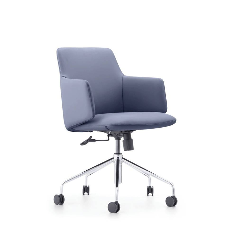 Dolphin Mid Back Office Leather Conference Meeting Chair