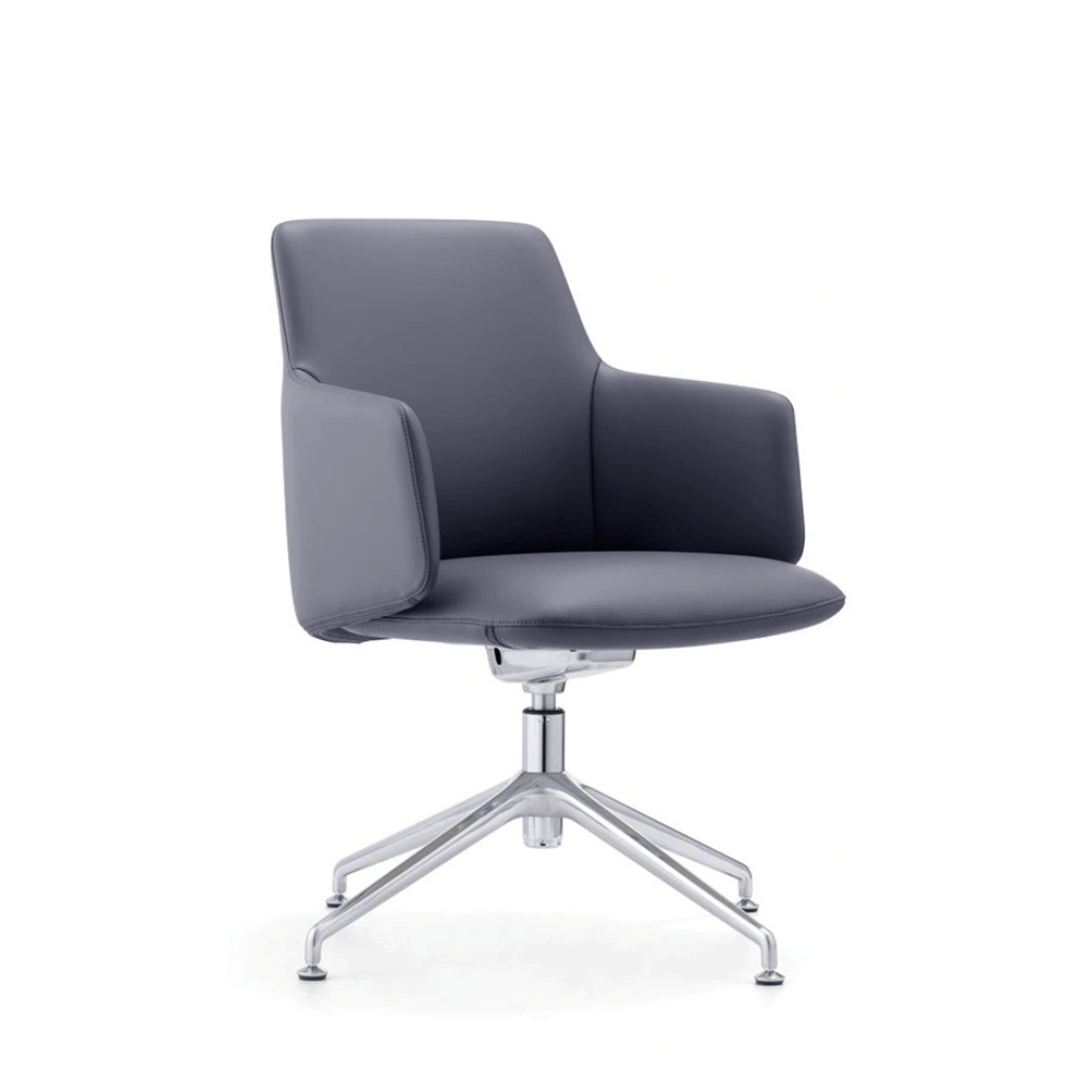 Dolphin Mid Back Office Leather Conference Meeting Chair