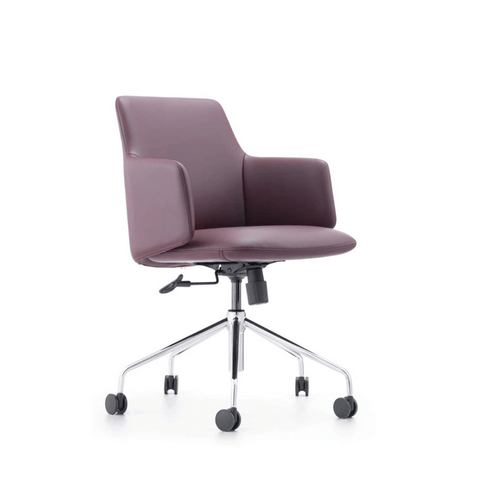 Dolphin Mid Back Office Leather Conference Meeting Chair