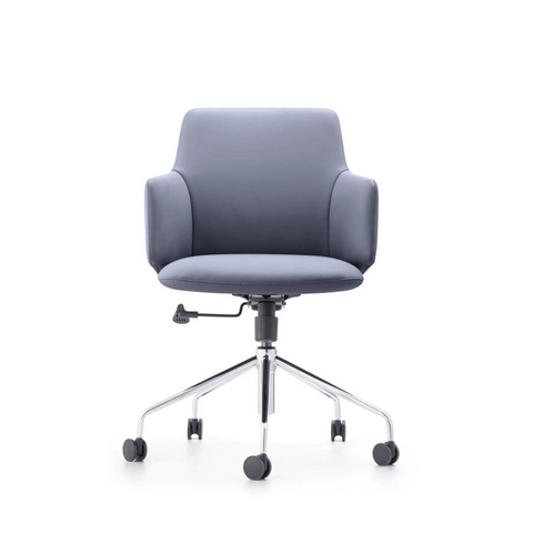 Dolphin Mid Back Office Leather Conference Meeting Chair