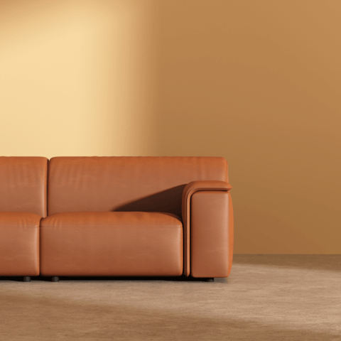 Double Skin Milk Modern Sectional Chaise Sofa