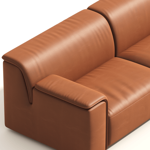 Double Skin Milk Modern Sectional Chaise Sofa