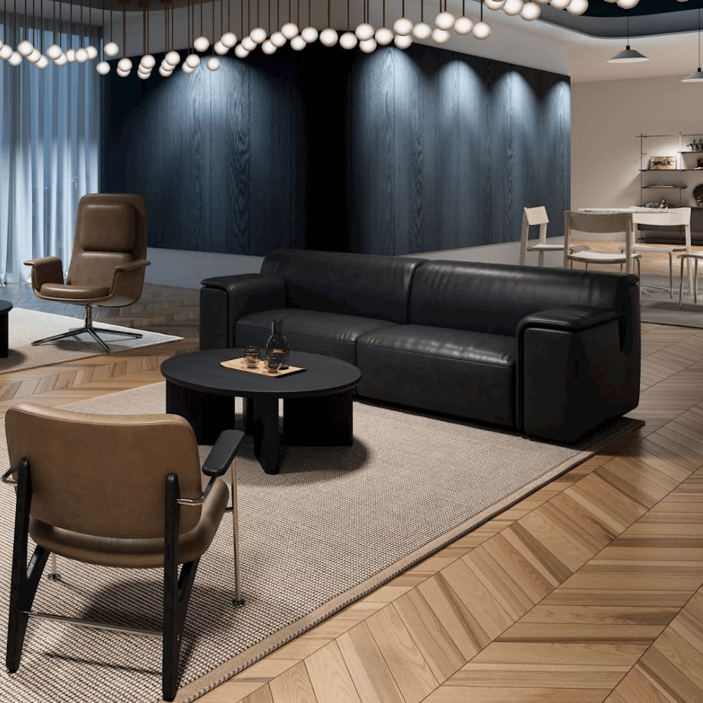 Double Skin Milk Modern Sectional Chaise Sofa