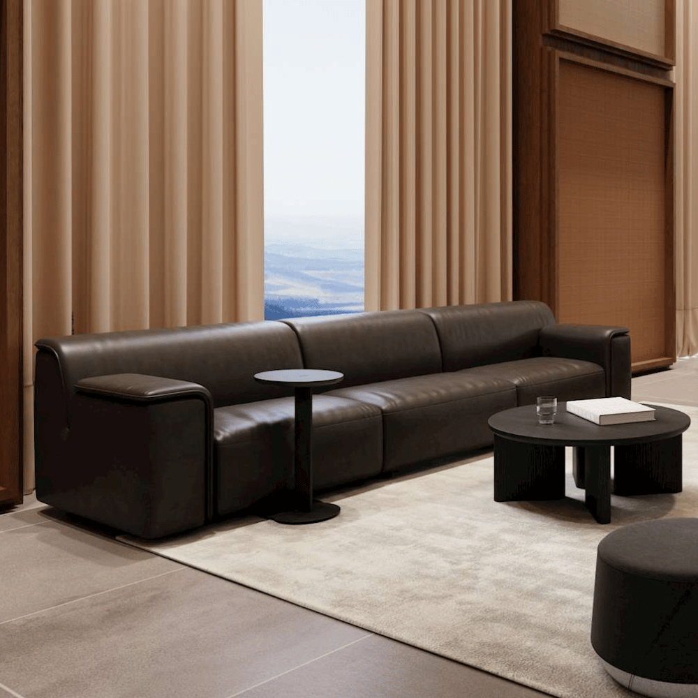 Double Skin Milk Modern Sectional Chaise Sofa