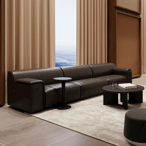 Double Skin Milk Modern Sectional Chaise Sofa