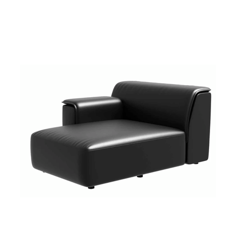 Double Skin Milk Modern Sectional Chaise Sofa