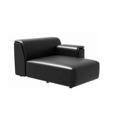 Double Skin Milk Modern Sectional Chaise Sofa