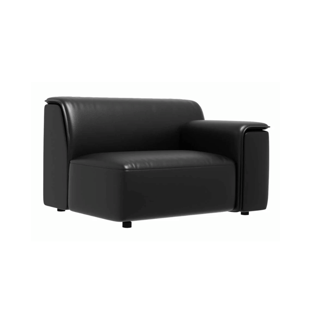 Double Skin Milk Modern Sectional Chaise Sofa