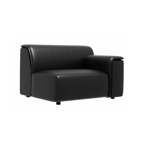 Double Skin Milk Modern Sectional Chaise Sofa