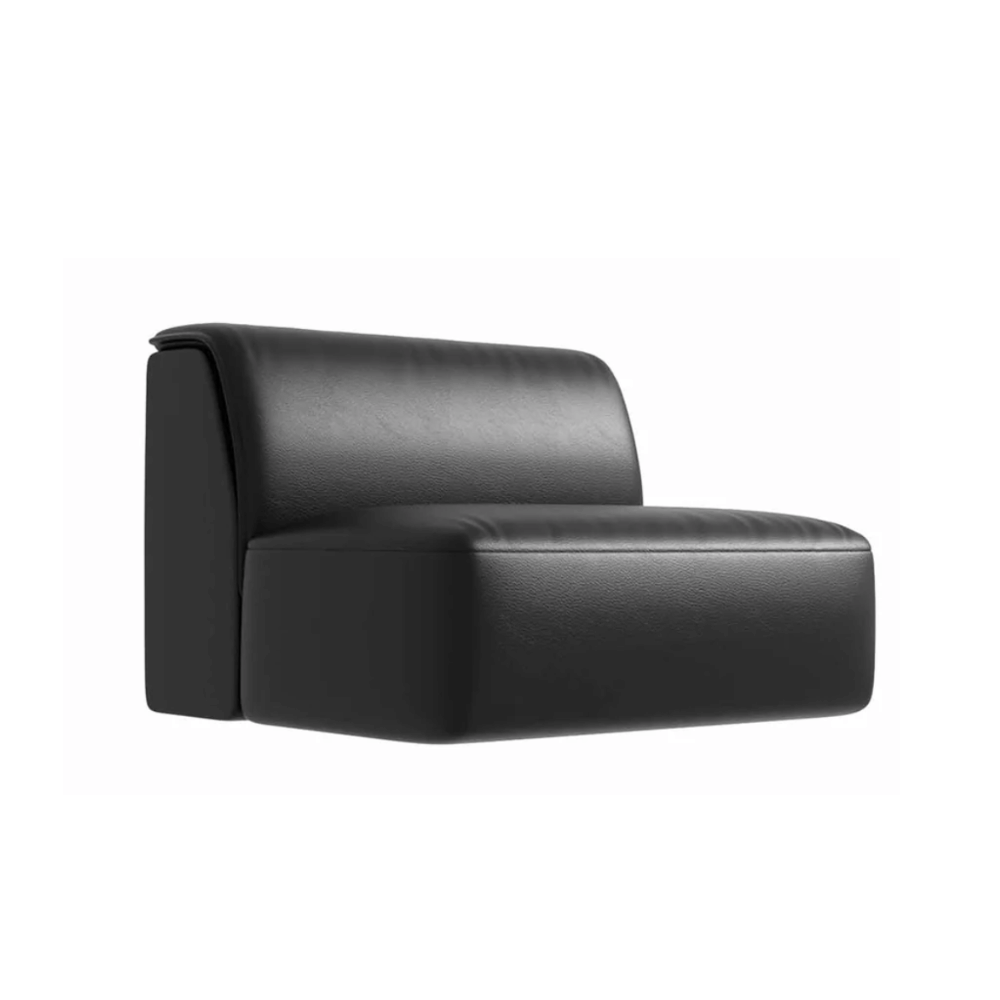 Double Skin Milk Modern Sectional Chaise Sofa
