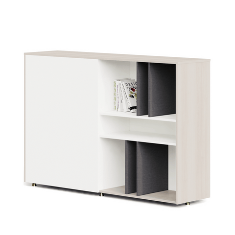 Dual-B Office Wooden Double Sided Partition Low Cabinet