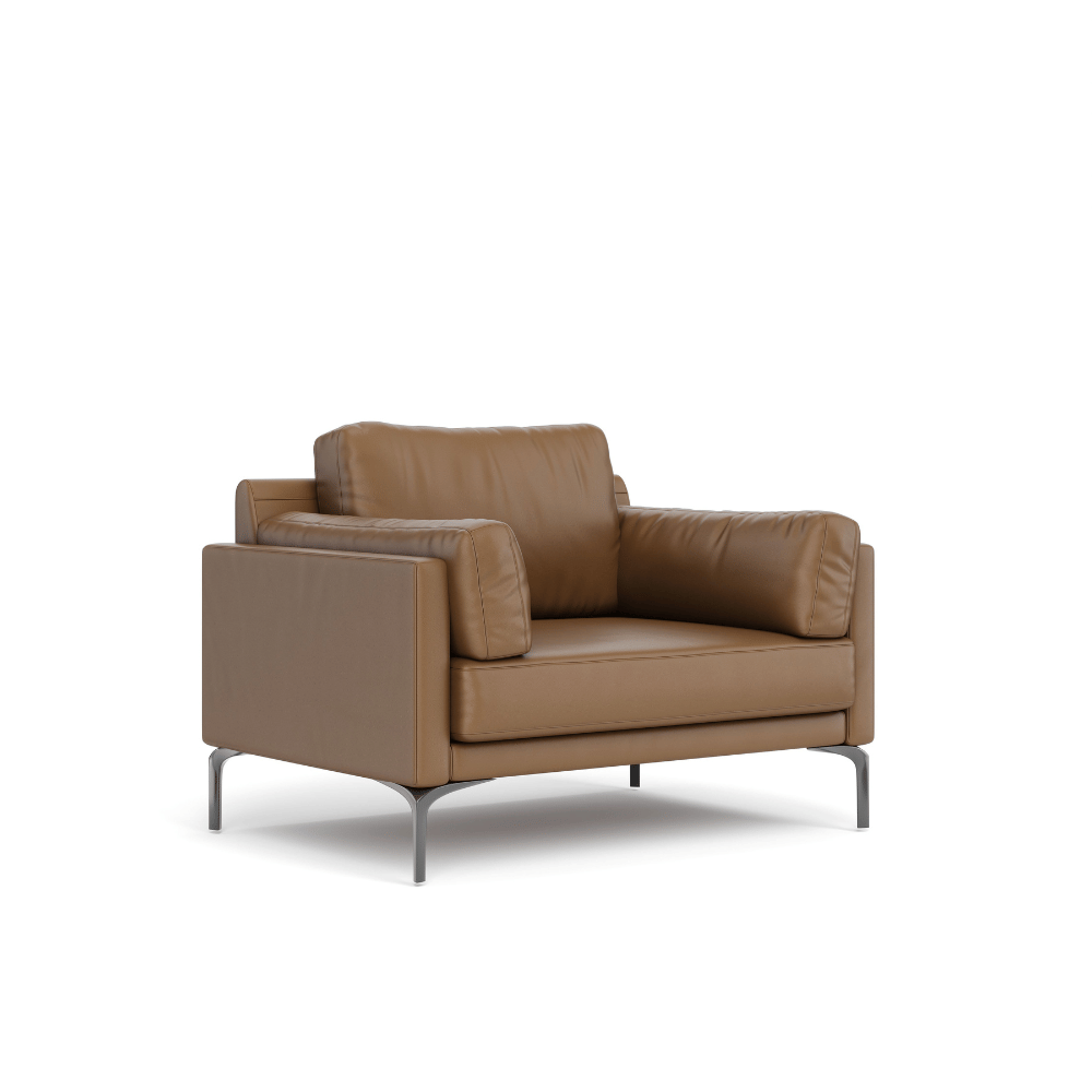 Duca Single Seater Commercial Leather Lounge Sofa