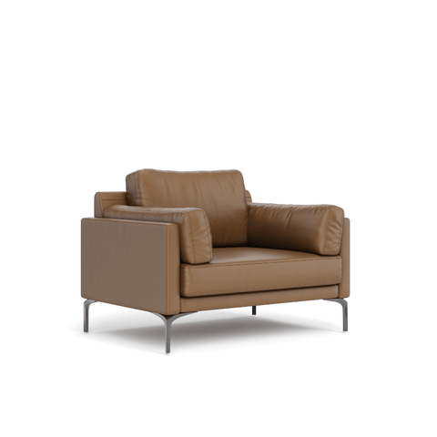 Duca Single Seater Commercial Leather Lounge Sofa