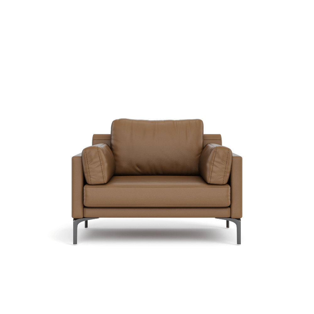 Duca Single Seater Commercial Leather Lounge Sofa