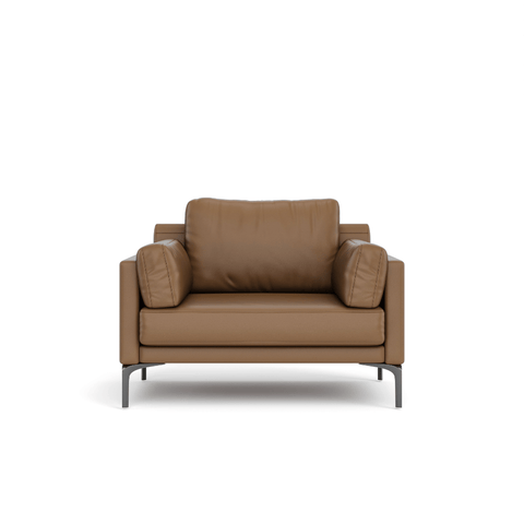 Duca Single Seater Commercial Leather Lounge Sofa