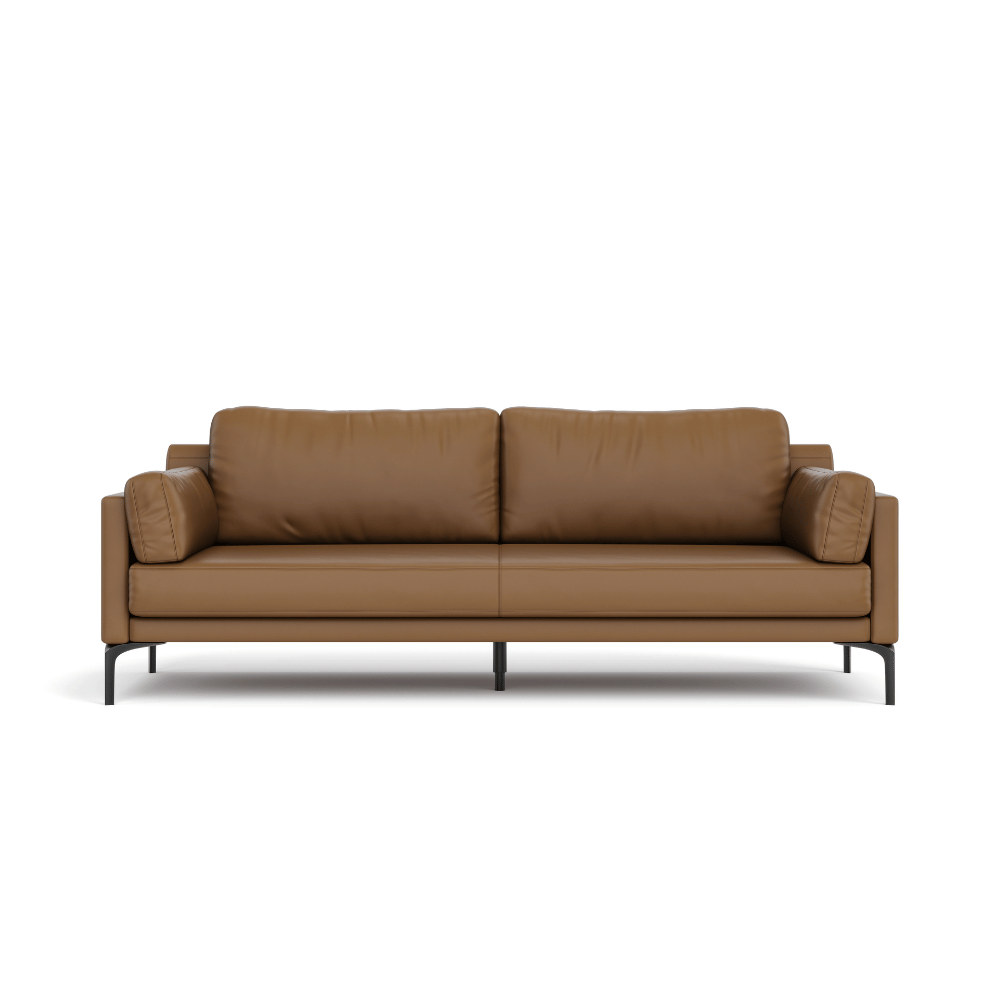 Duca Three Seater Commercial Leather Lounge Sofa