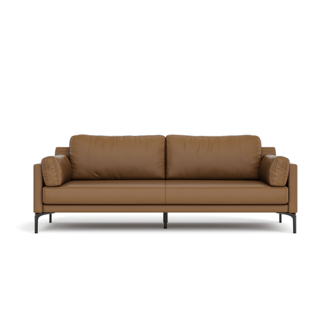 Duca Three Seater Commercial Leather Lounge Sofa