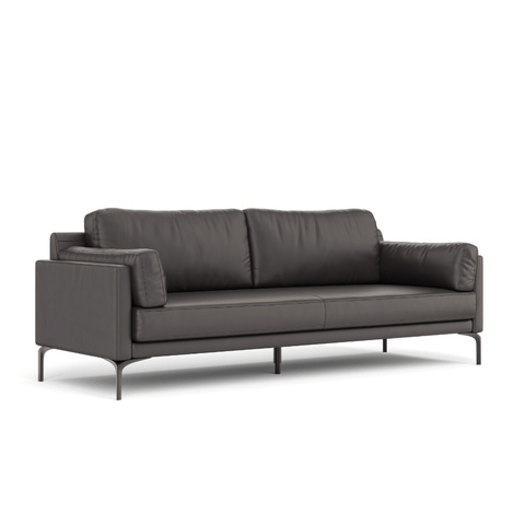 Duca Three Seater Commercial Leather Lounge Sofa