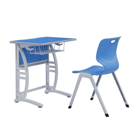 Duties Metal Frame School Desk and Chair Set