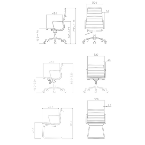 Eames-Easy 辦公室仿皮會客椅辦公椅