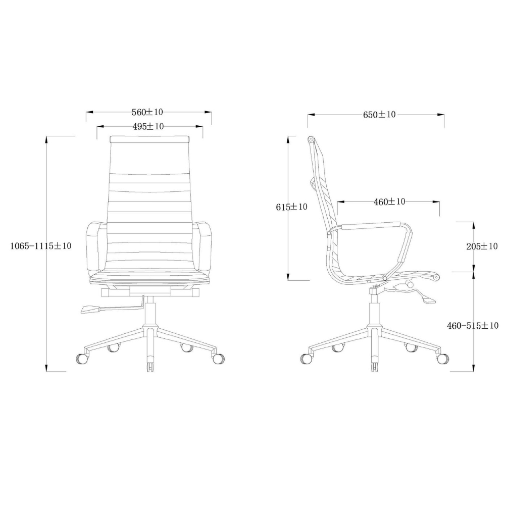 Eames2 High Back Office Leather Conference Meeting Chair