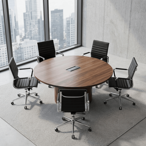 Eames2-M Mid Back Office Leather Conference Meeting Chair