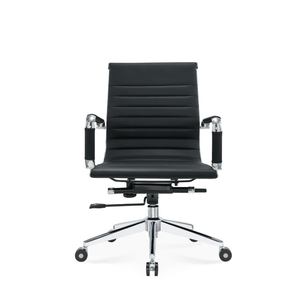 Eames2-M Mid Back Office Leather Conference Meeting Chair