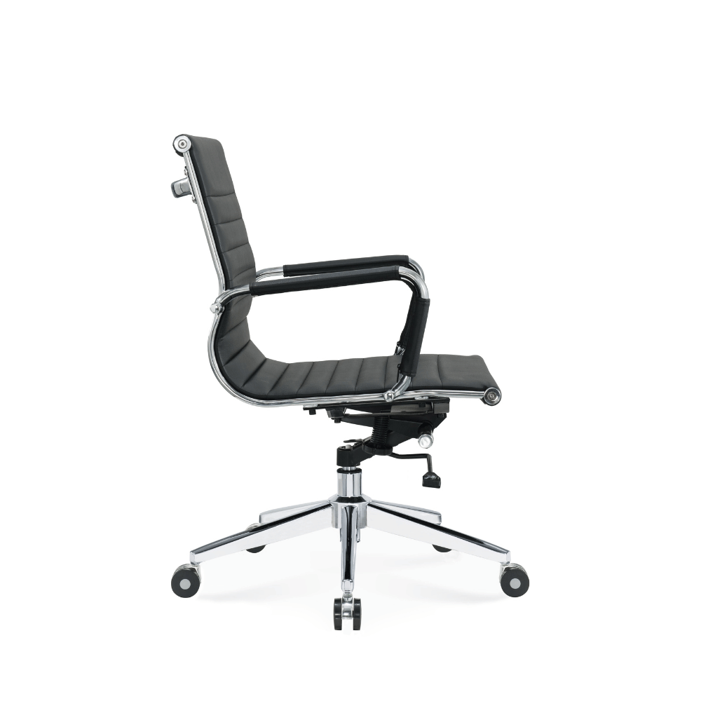 Eames2-M Mid Back Office Leather Conference Meeting Chair