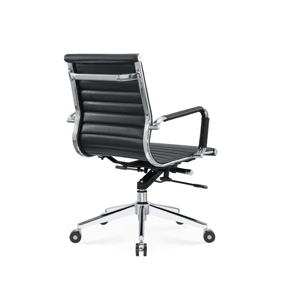 Eames2-M Mid Back Office Leather Conference Meeting Chair