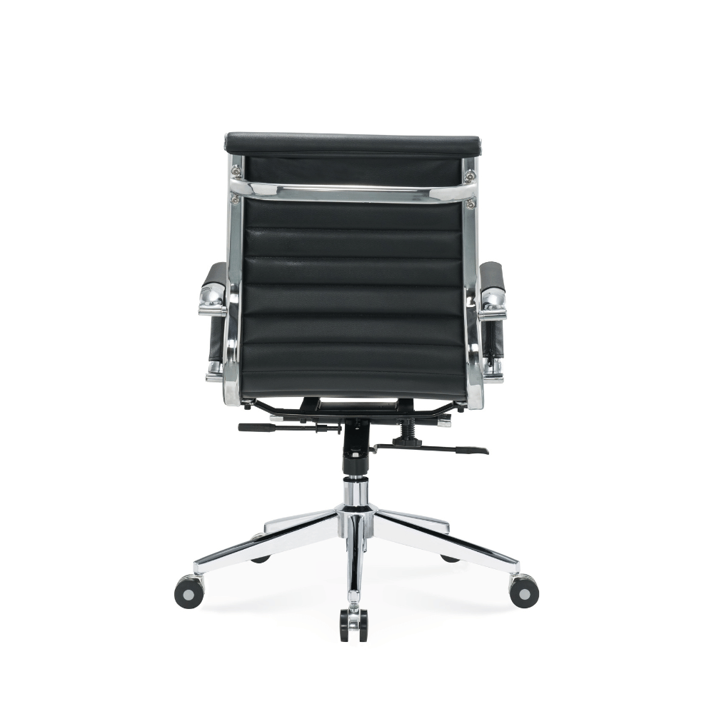 Eames2-M Mid Back Office Leather Conference Meeting Chair