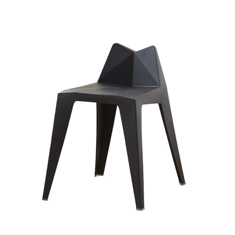 Edge Low Back Stackable Plastic Round Stool