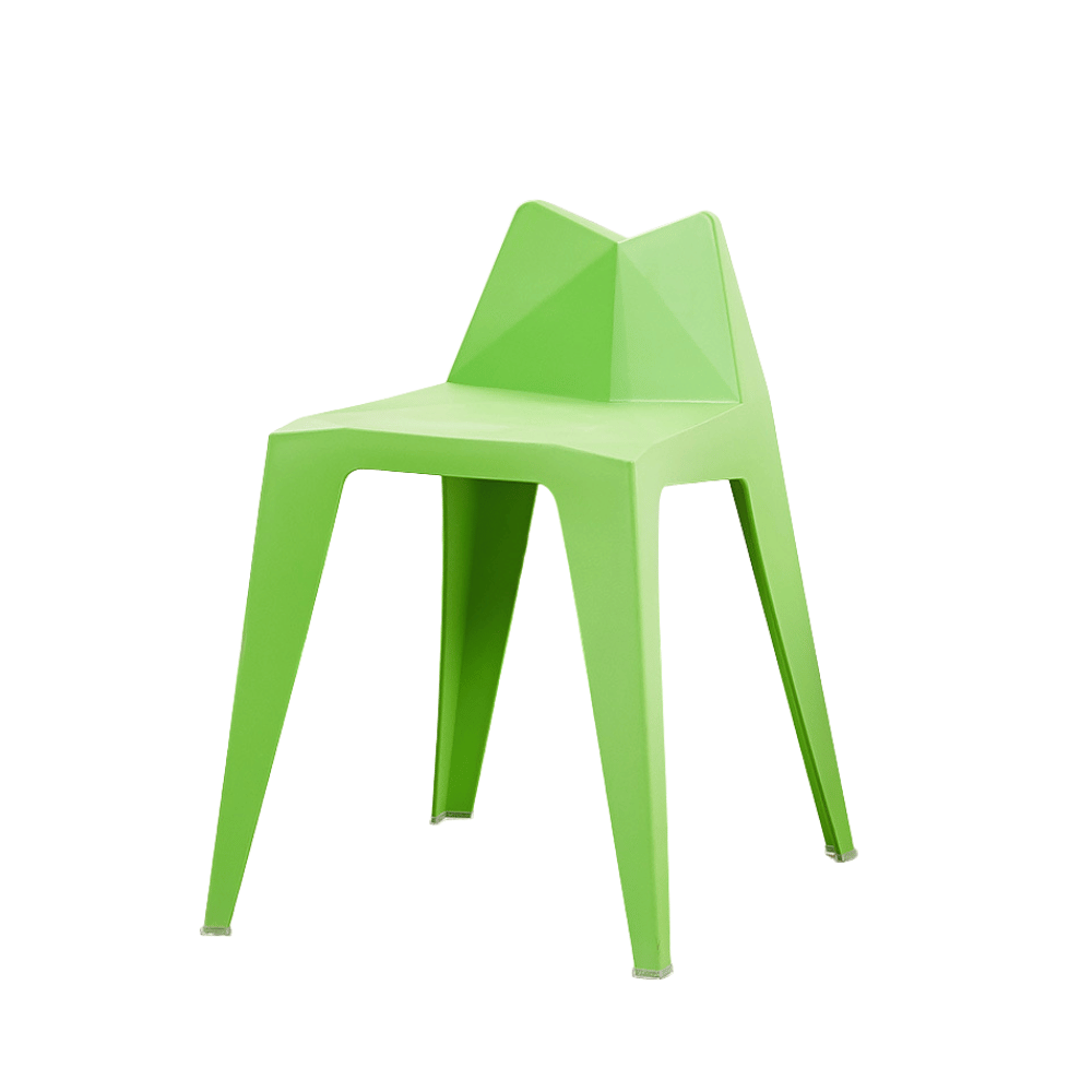 Edge Low Back Stackable Plastic Round Stool