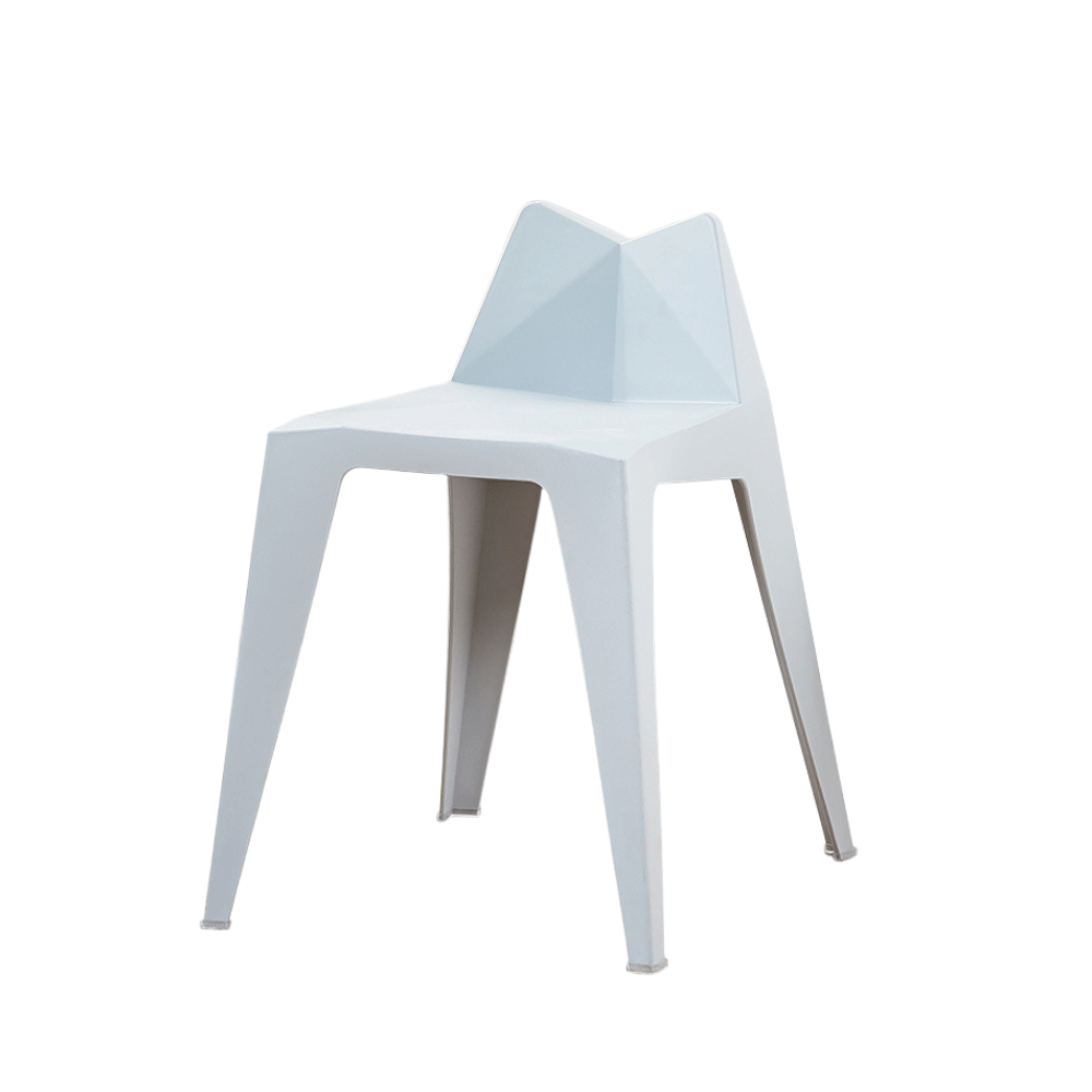 Edge Low Back Stackable Plastic Round Stool