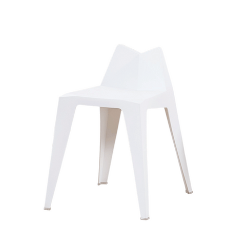 Edge Low Back Stackable Plastic Round Stool