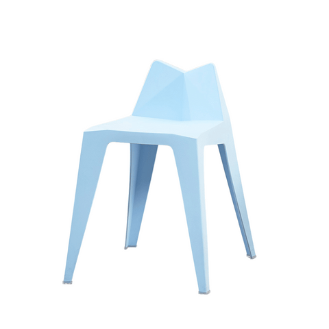 Edge Low Back Stackable Plastic Round Stool