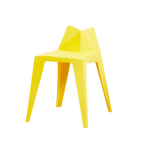 Edge Low Back Stackable Plastic Round Stool